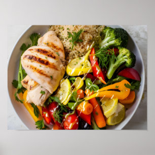 Balanserad plåt med mjölprotein, hela korn poster