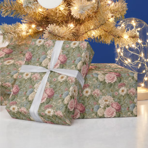 Balanserad Vintage Botanisk Bukett Presentpapper