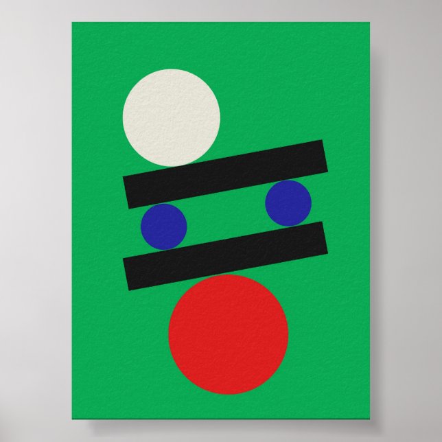 Balanserade former - Minimalistisk Lugn Art-utskri Poster (Framsidan)