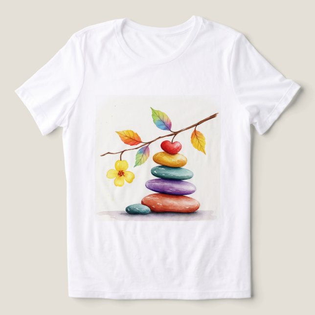 Balanserade stenar t shirt (Design Framsida)