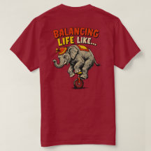 Balanserar som... Rollig Elefantcirkus hjuldesign