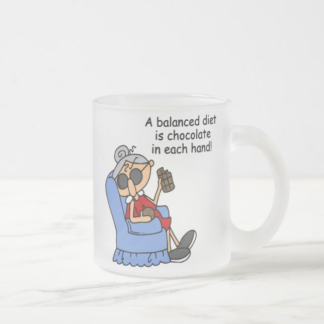 Balanserat choklad-kostat frostad glasmugg (Höger)