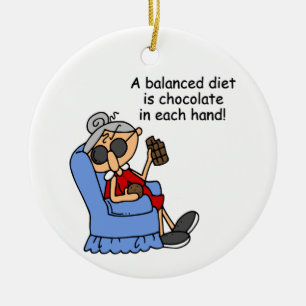 Balanserat choklad-kostat julgransprydnad keramik