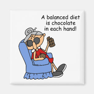 Balanserat choklad-kostat magnet