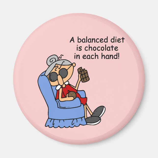 Balanserat choklad-kostat magnet (Framsidan)