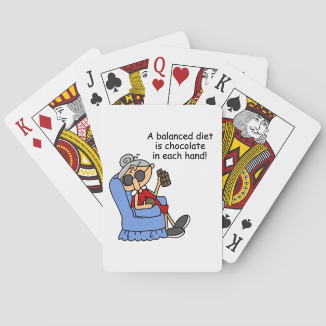 Balanserat choklad-kostat spelkort (Baksidan)