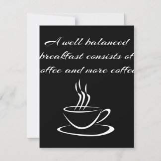 Balanserat kaffe Breakfast Caffeine Älskare  Inbjudningar