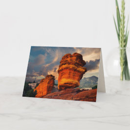 Balanserat Sten, Shiprock, Tom inre Hälsning Kort