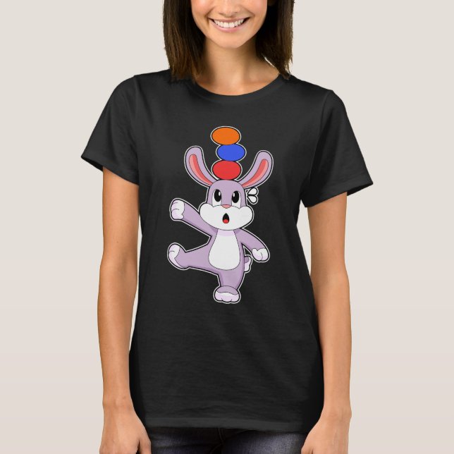Balansering av Påskägget Rabbit Påsk T Shirt (Framsida)
