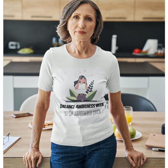 Balansmedvetenhet Vecka 2023 yrsel T Shirt (Balance Awareness Week)