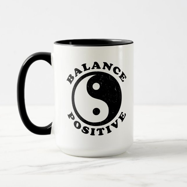 Balanspositiv Mindfulness Yin Yang Mugg (Vänster)