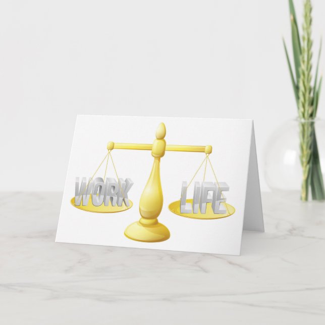 Balansskalor för arbetslivet kort (Framsida)