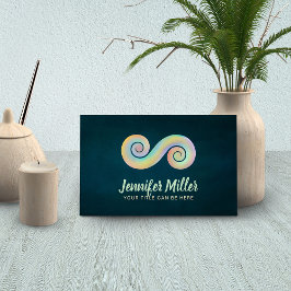 Balanssymbolen dubbla Spiral - Äkta pastelliserade Visitkort