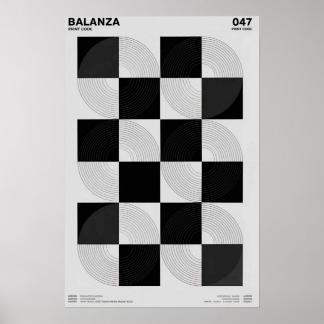 Balanza: Geometrisk serie Poster (Framsidan)