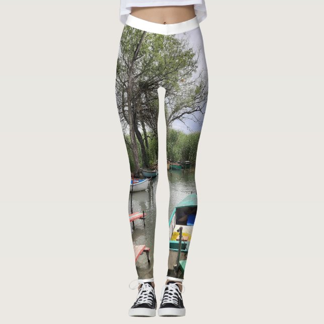 Balaton - Boat and nature legation for women Leggings (Framsida)