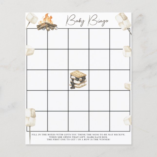 Bålbabyshower - Bingo spel (Framsida)
