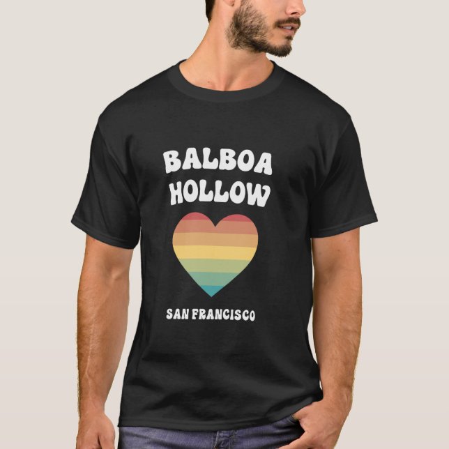 Balboa Hollow San Francisco California LGBTQ Gay P T Shirt (Framsida)