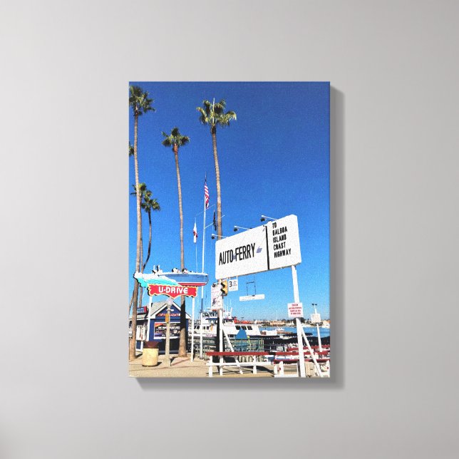 Balboa Island Ferry, Newport Beach, Kalifornien Canvastryck (Framsida)