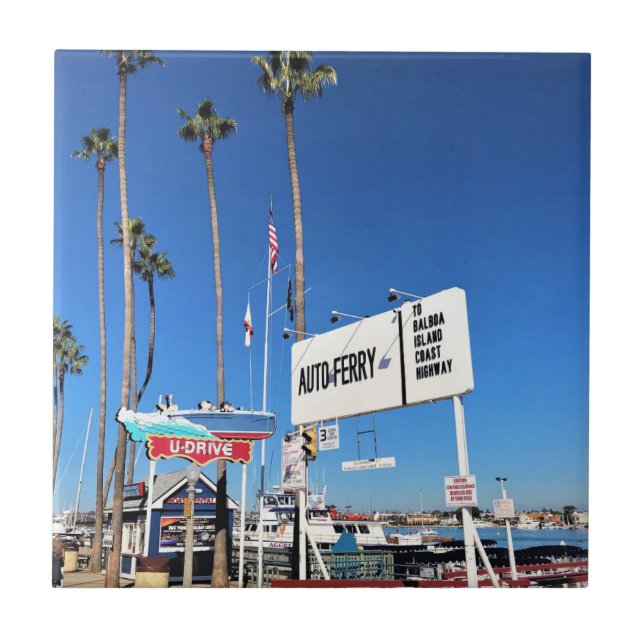 Balboa Island Ferry, Newport Beach, Kalifornien Kakelplatta (Framsidan)