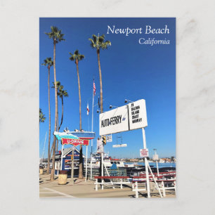 Balboa Island Ferry, Newport Beach, Kalifornien Vykort