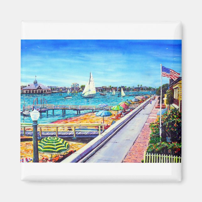 Balboa Island Newport Beach Ca. Magnet (Framsidan)