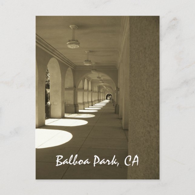 Balboa Park, CA Vykort (Framsida)