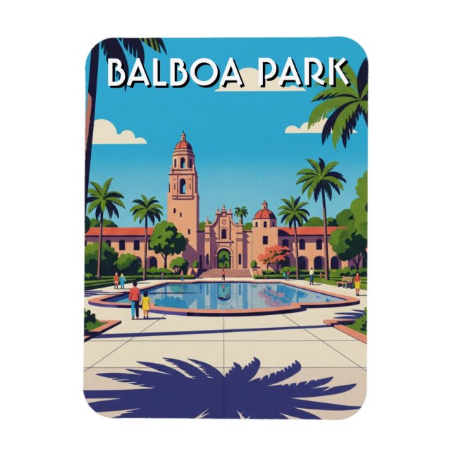 Balboa Park San Diego CA Resa Magnet (Vertikal)