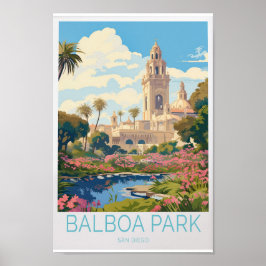 Balboa Park Travel Poster - San Diego California