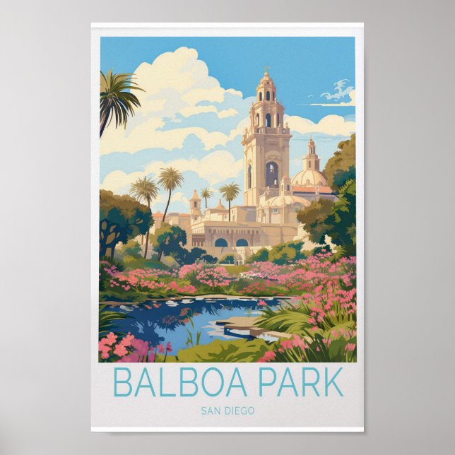 Balboa Park Travel Poster - San Diego California (Framsidan)
