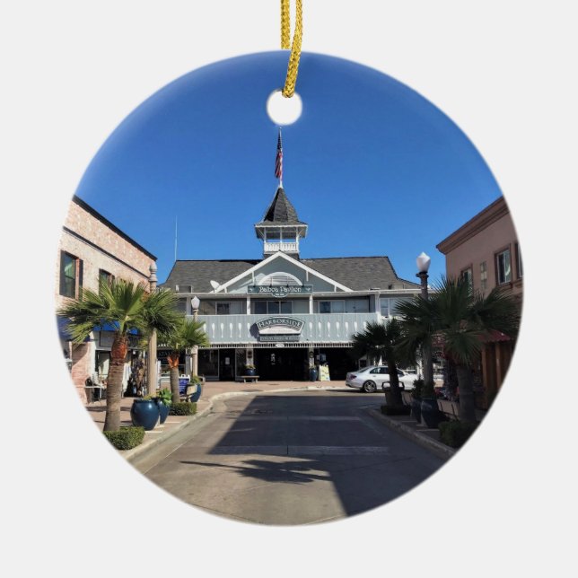 Balboa Pavillion, Newport Beach, Kalifornien Julgransprydnad Keramik (Framsidan)