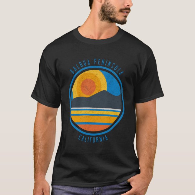 Balboa Peninsula Kalifornien Sol och Roligt T Shirt (Framsida)
