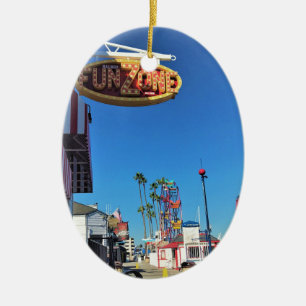 Balboa Roligt Zon, Newport Beach, Kalifornien Julgransprydnad Keramik