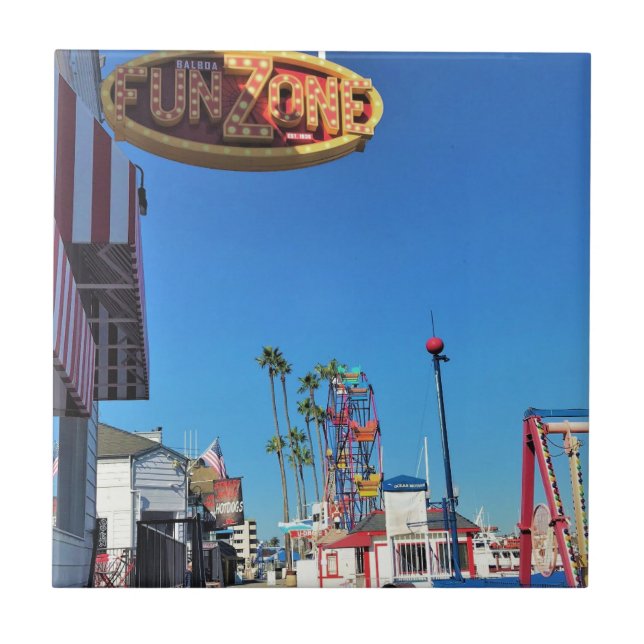 Balboa Roligt Zon, Newport Beach, Kalifornien Kakelplatta (Framsidan)