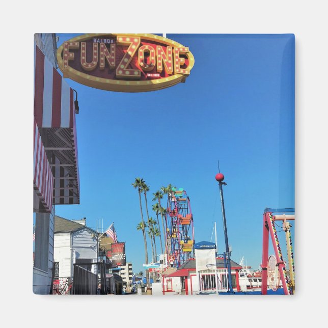 Balboa Roligt Zon, Newport Beach, Kalifornien Magnet (Framsidan)