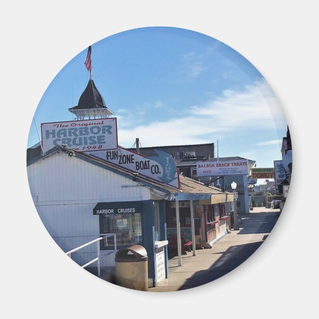 Balboa Roligt Zon, Newport Beach, Kalifornien Magnet (Framsidan)