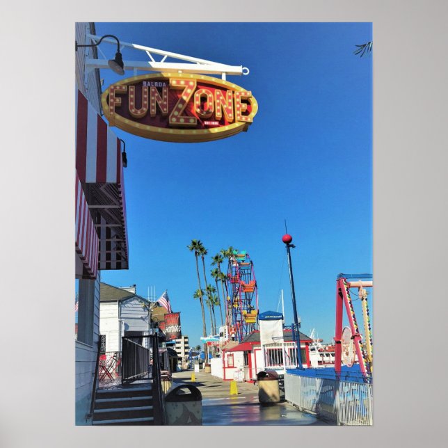 Balboa Roligt Zon, Newport Beach, Kalifornien Poster (Framsidan)