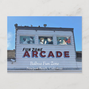 Balboa Roligt Zon, Newport Beach, Kalifornien Vykort