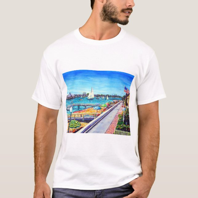 BalboaöNewport strand Ca. T Shirt (Framsida)