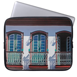 Balconies on facade in Diamantina, Minas Gerais, B Laptop Fodral
