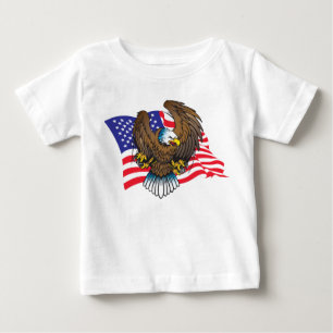 Bald Aeagle och American Flagga T Shirt