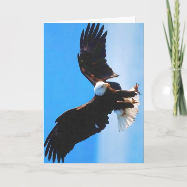 Bald American Eagle Kort (Framsida)