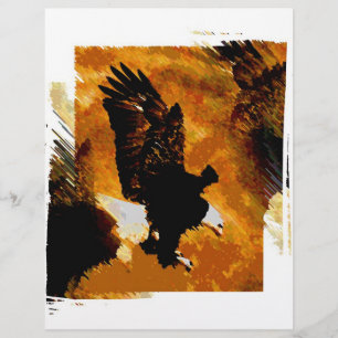 Bald American Eagle Landing Reklamblad