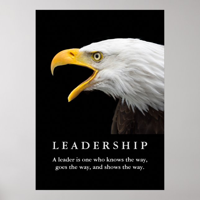 Bald American Eagle Motivational Leaeness Poster (Framsidan)