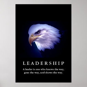 Bald American Eagle Motivational Leavement Poster