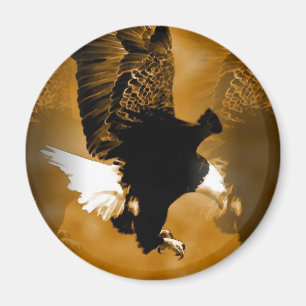 Bald American Eagle på flyg Magnet