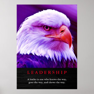 Bald American Eagle Patriotic Leaagement Poster