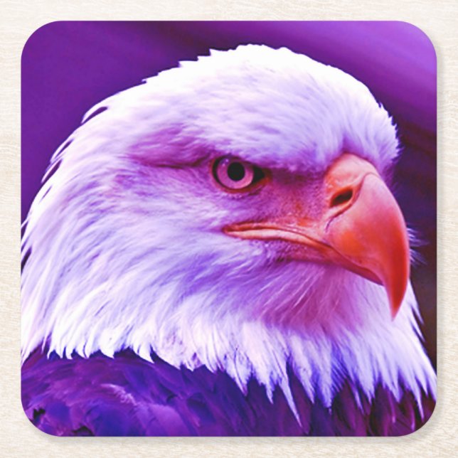 Bald American Eagle Underlägg Papper Kvadrat (Framsidan)