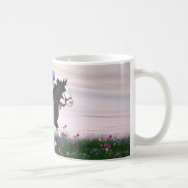 Bald Ansikte Paint Horse and Rider Kaffemugg