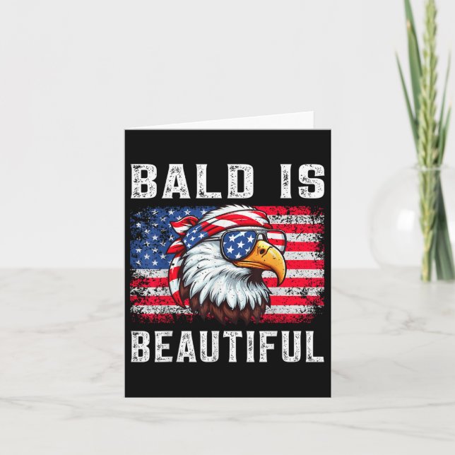 Bald är en vacker fin leksak Eagle Bandana Patriot Kort (Framsida)