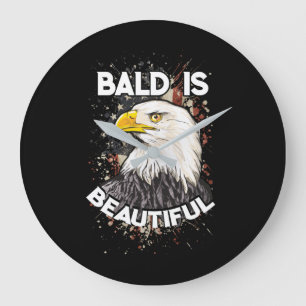 Bald är en vacker patriotisk amerikansk Eagle-gåva Stor Klocka